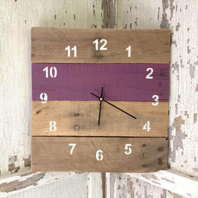 Simple wooden wall clock
