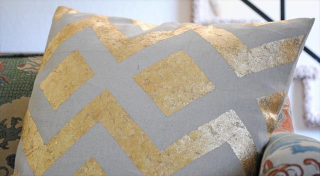 Great Gold Leaf Pillow