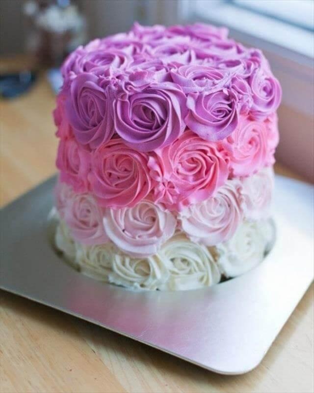 Ombre Flower Cake Idea