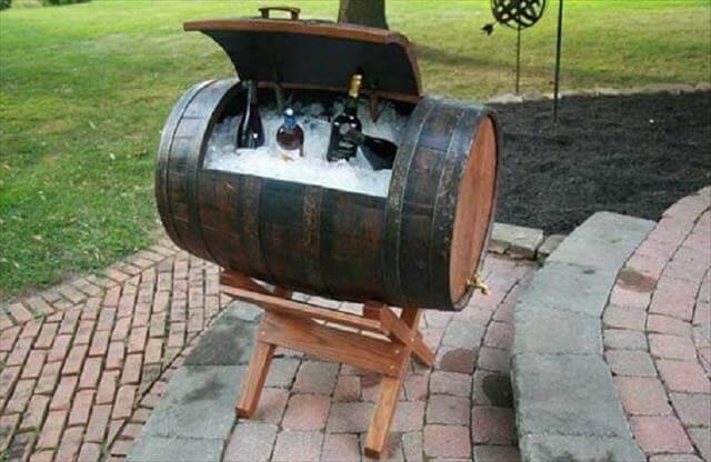 Wine Barrel Storage Idea
