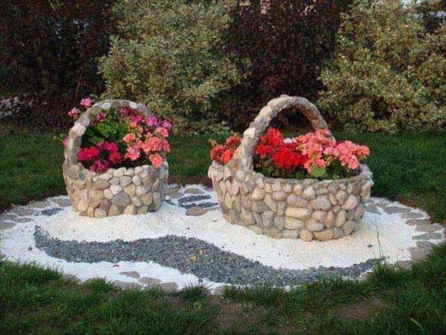 Stones And Rock Basket