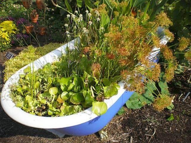 Tub Bath Planter Idea