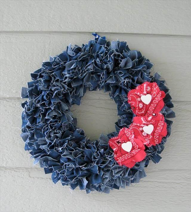 Denim Wreath