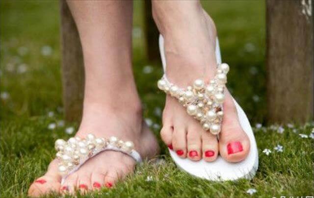 Jeweled Flip Flops