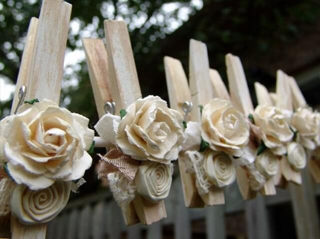 Fancy Clothespin Wedding Decorations