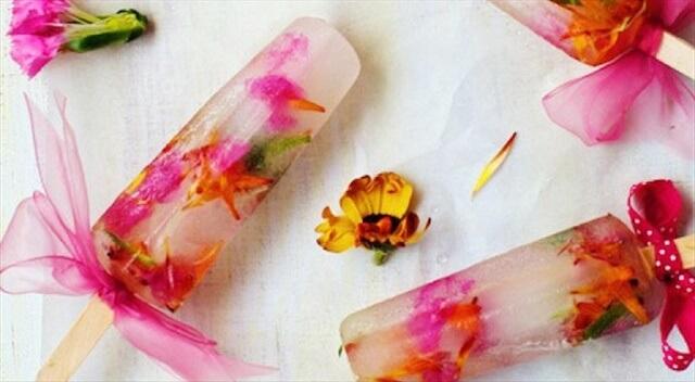 DIY Edible Flower Ice Pops