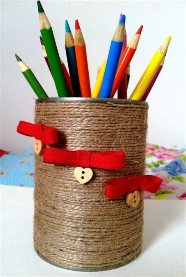 Recyclable-Decorated-Tin-Can-Pen-Holder