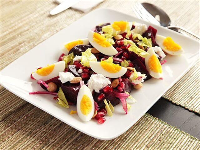 Beet, Goat Cheese And Egg