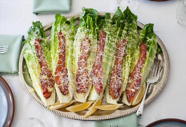 Caesar Wedge with Bacon