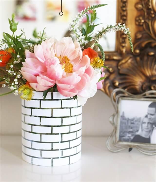 White Brick Vase