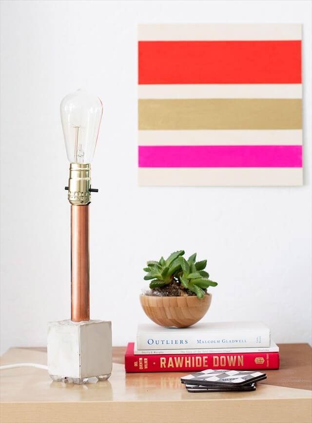  Copper Pipe Table Lamp