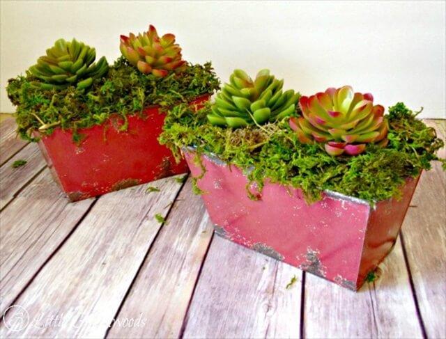 An awesome tutorial for planting faux succulents 