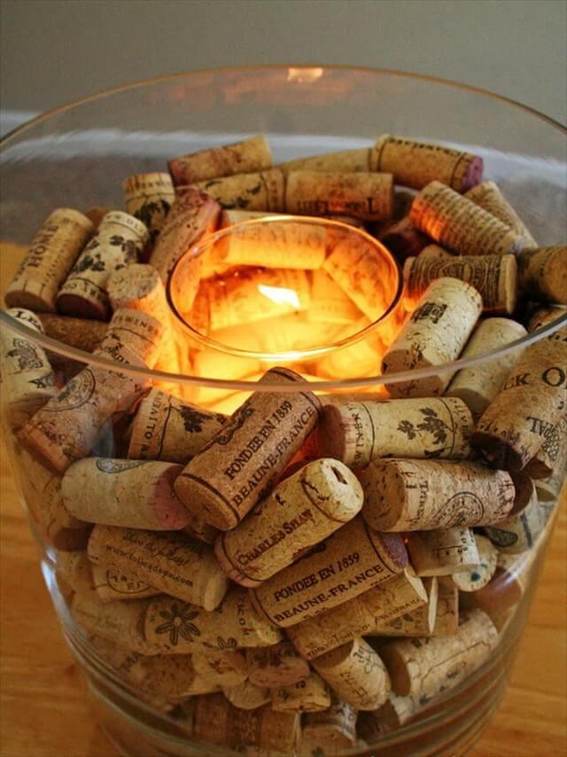 Wine Cork Candle Holder 