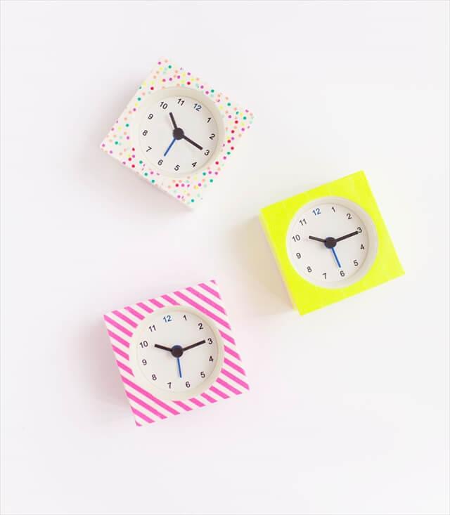 washi tape clock idea