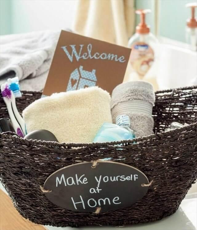 Guest Bathroom Welcome Gift Basket