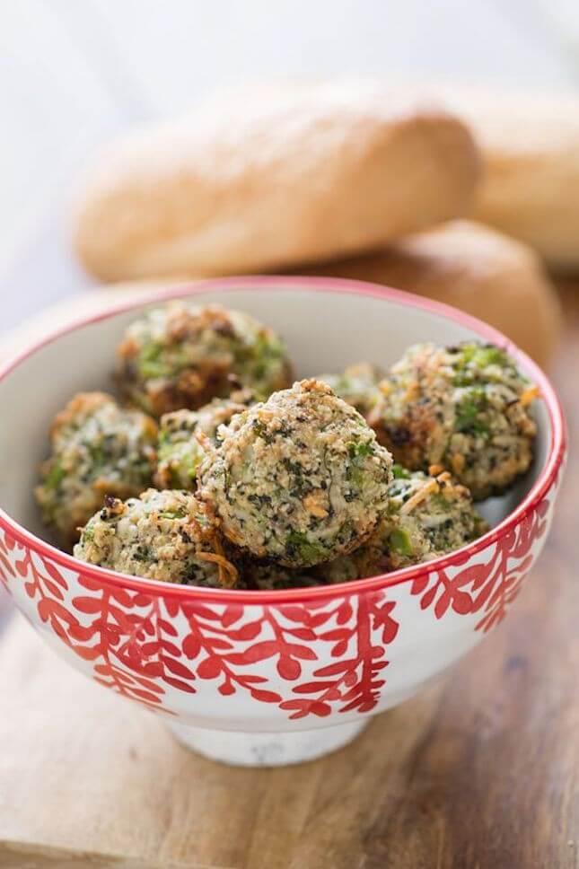 Broccoli Parmesan Meatballs: 