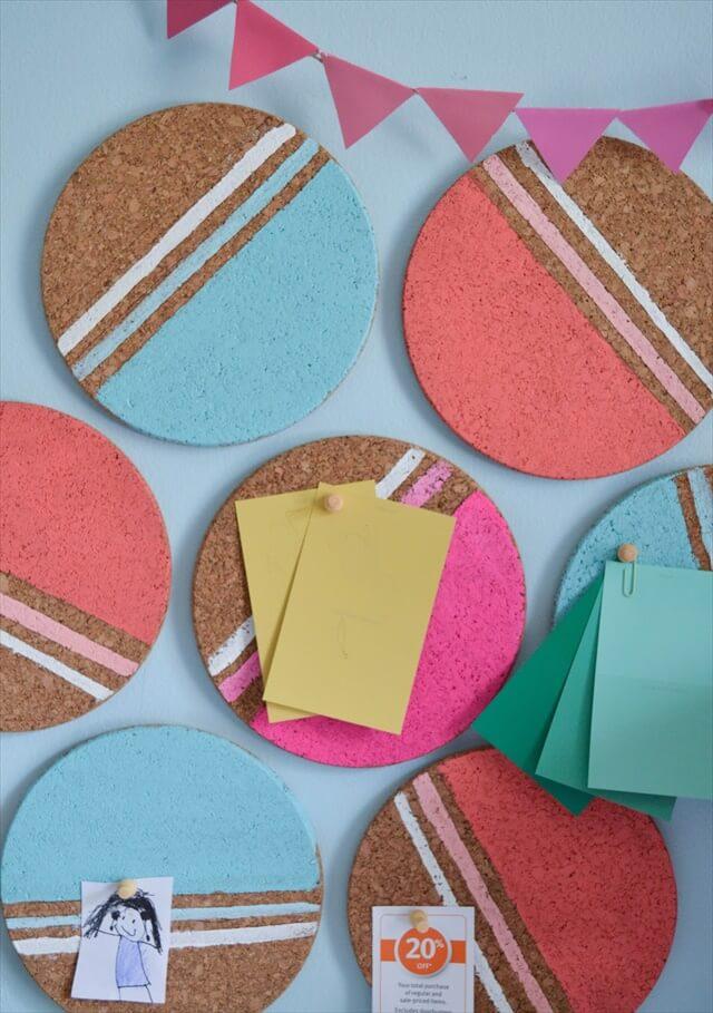 Colorful Cork Board Circles