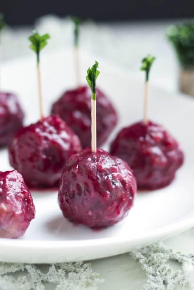Cranberry Sage Meatballs:
