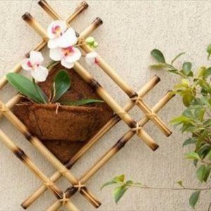 decorative bamboo poles wall decoration flower pot