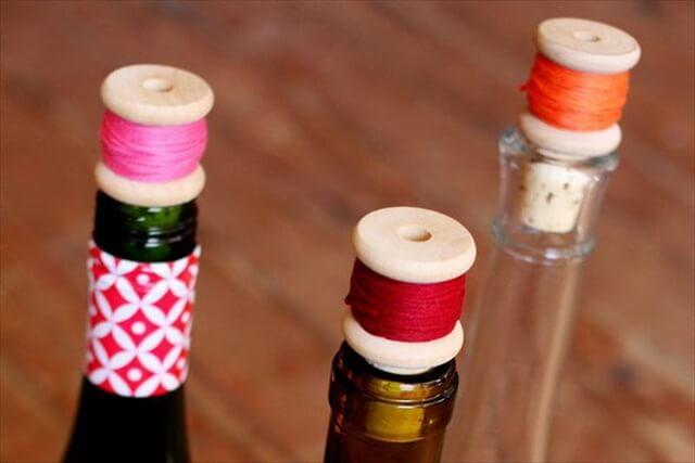 DIY Wine Cork Thread Spool
