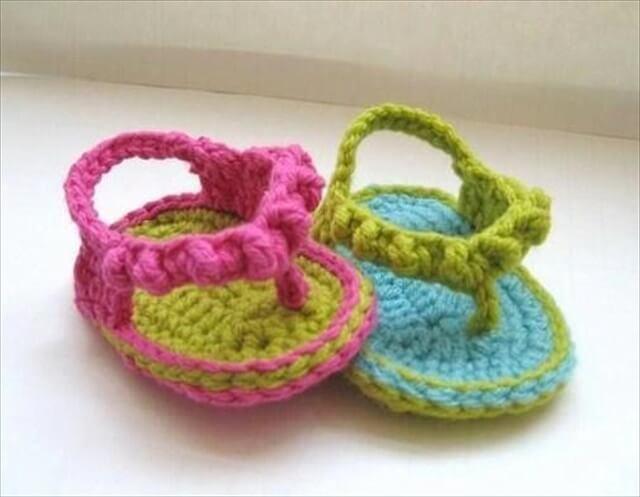 Flip Flops Baby Booties Crochet Pattern