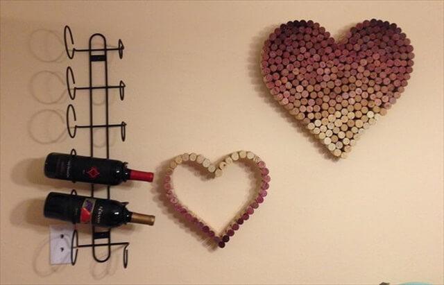 Heart Shaped Wine Cork Wall Art