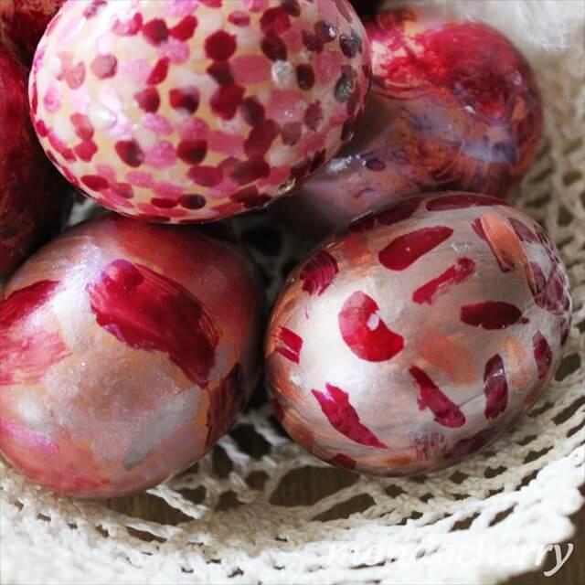 Metallic Nail Polish Easter Eggs, Hand Painted Easter Egg Ideas, DIY Crafts Ideas