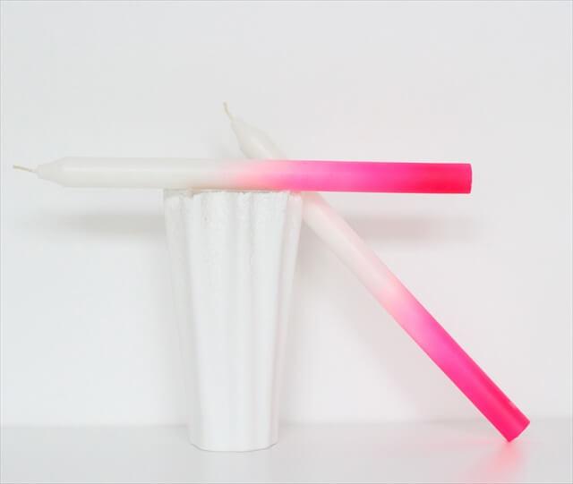 Neon Dipped Candlesticks