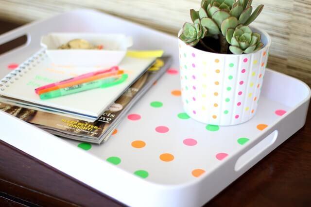 Polka Dotted Tray