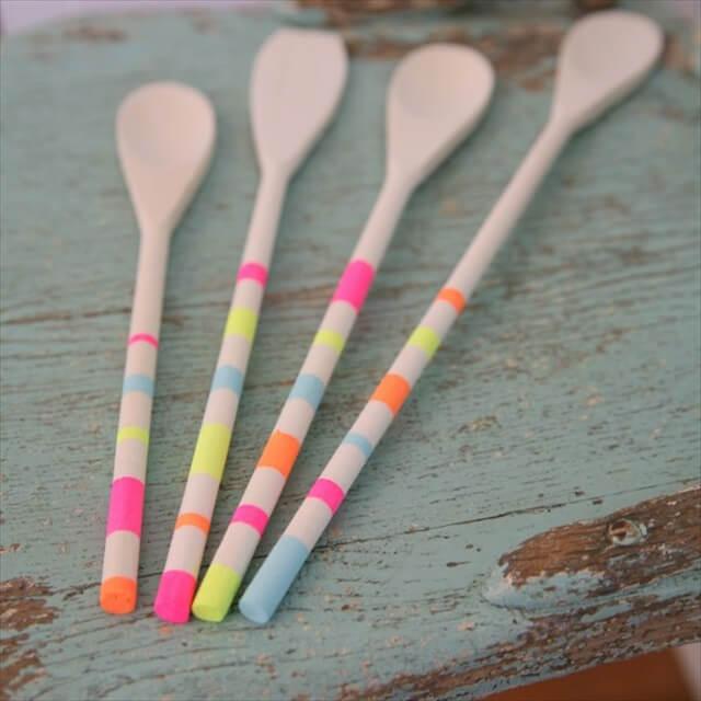 Striped Wooden Spoons