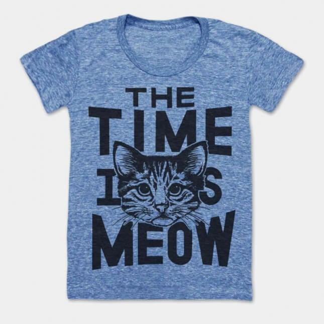Print Liberation The Time Is Meow Tee 