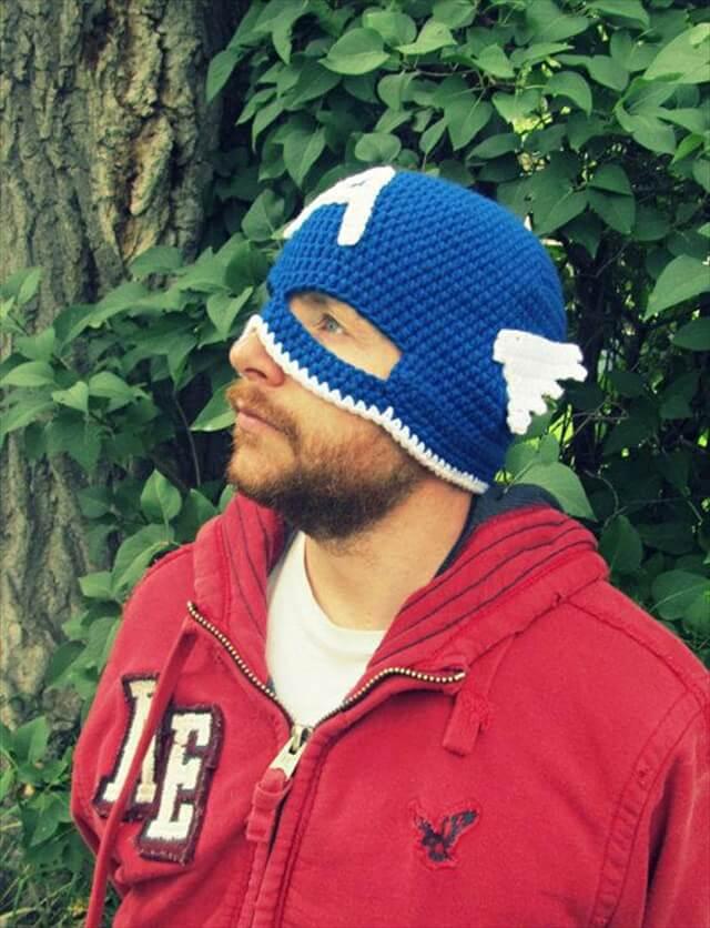 Captain America Crochet Hat