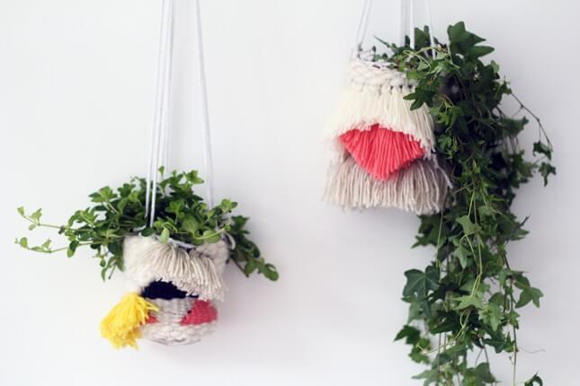  DIY Woven Hanging Planters