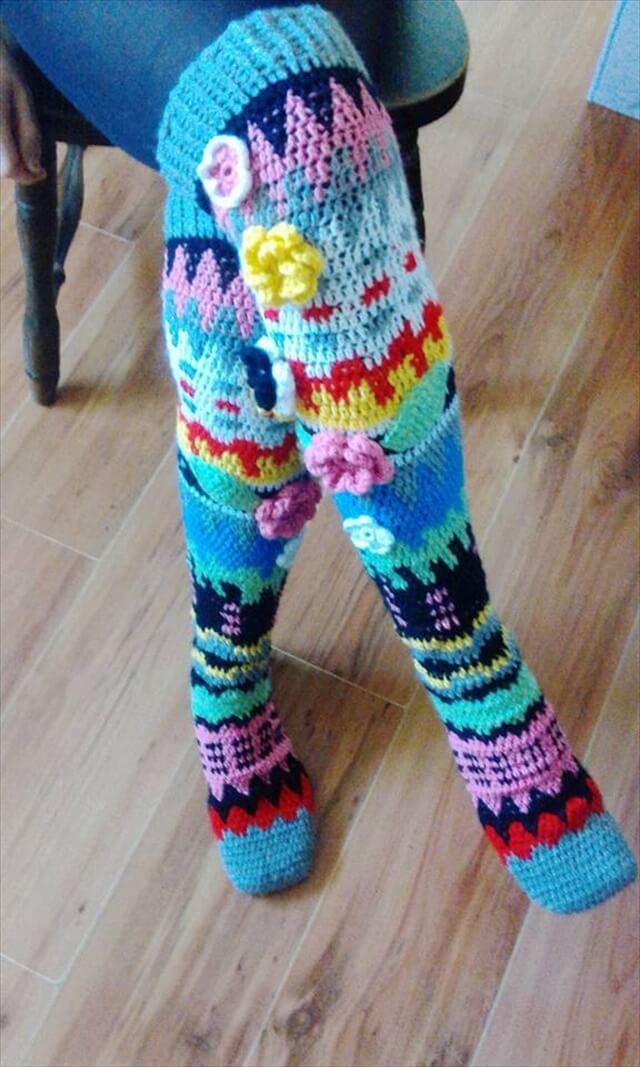 flowers socks and leg warmer