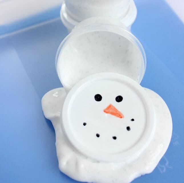 DIY Melted Snowman Slime