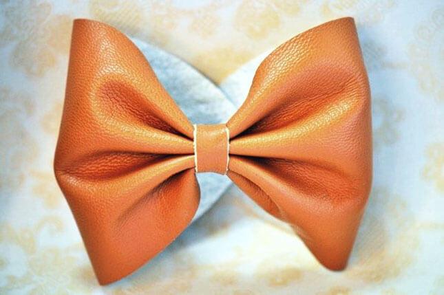 Leather Bow Cuff 