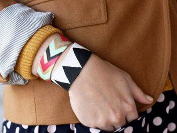 Painted Leather Bracelet: