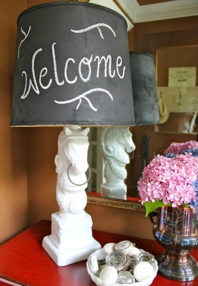 Customize a Lamp Shade with Chalkboard Paint