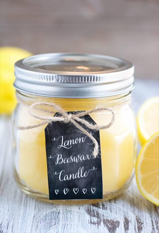  Lemon Beeswax Candle