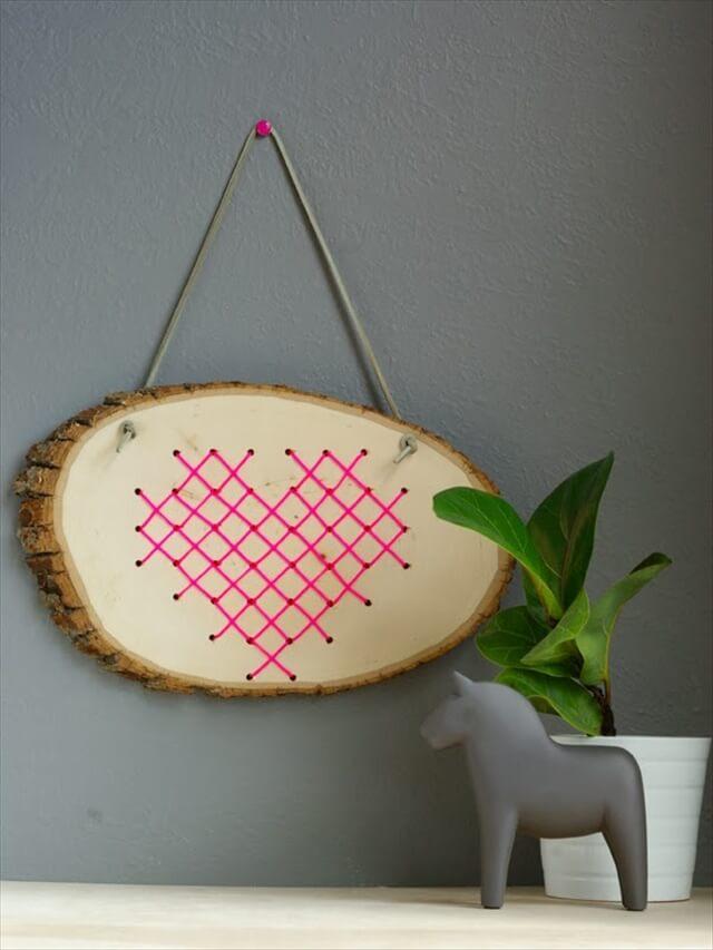 GreatCross Stitch Heart in Wood