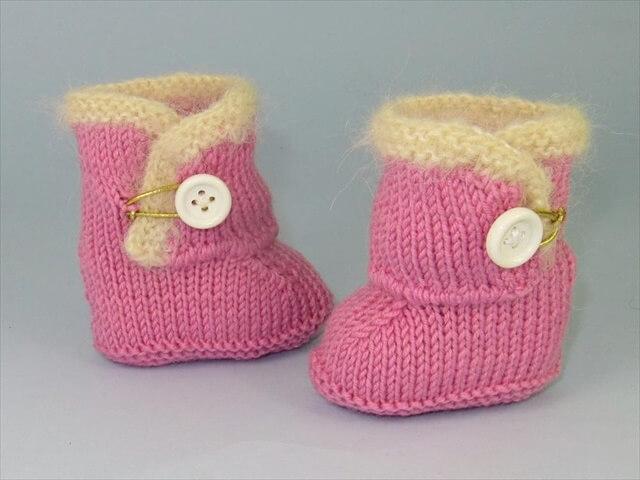 Baby Fur Trim One-Button Booties