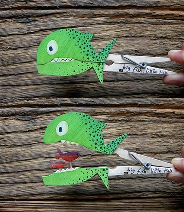 DIY Clothespin Animal Crafts That Open