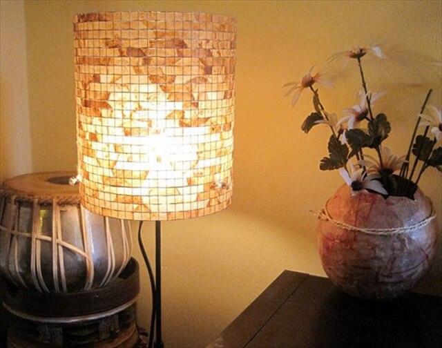 DIY Upcycled Coffee Filter Lampshade