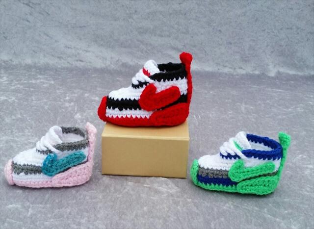 crochet Nike inspired tennis shoes handmade crocheted baby shoes baby booties baby shoes photo prop nike