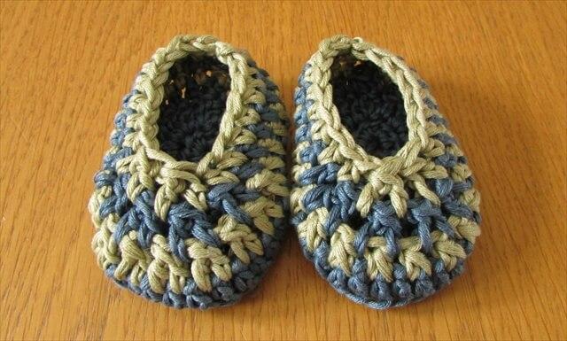 stripey baby shoes