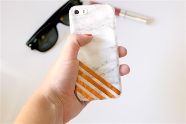 Marble and Copper Phone Case
