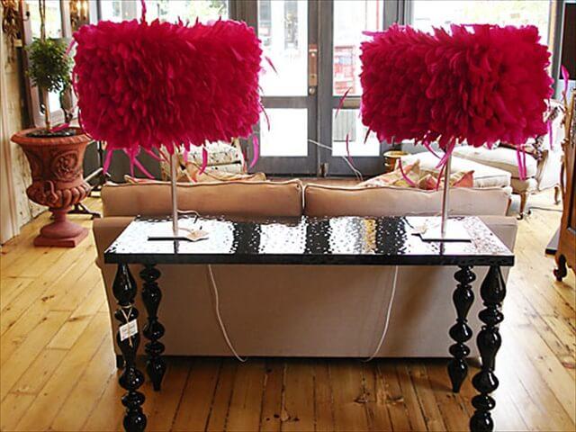 Feather table lamps