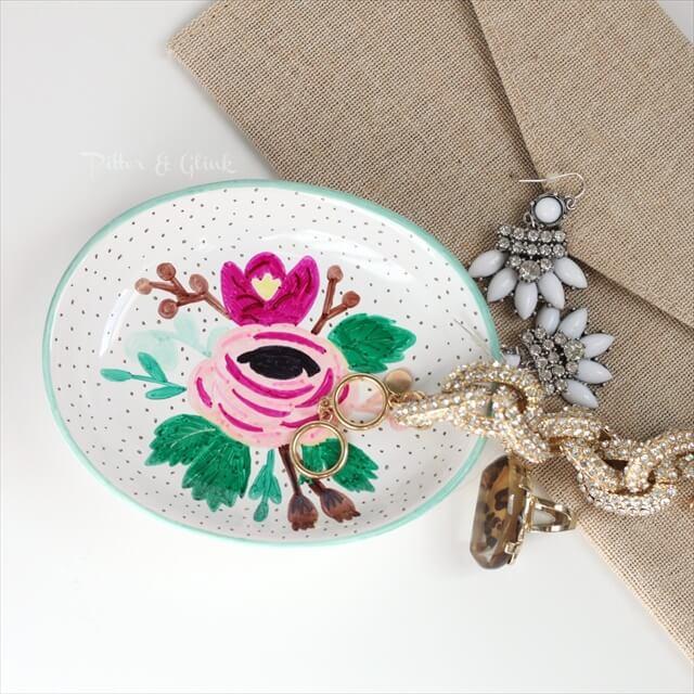 Floral Jewelry Dish