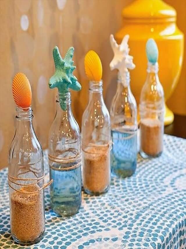 Awesome Idea Glass Bottles Recycling for Coastal and Beach Decor