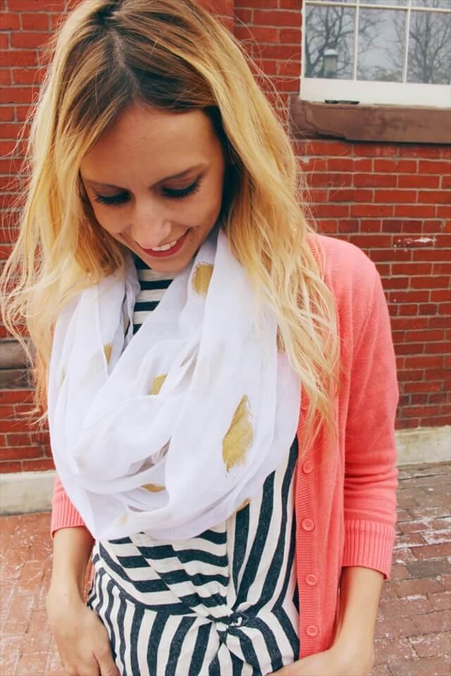 Gold Foil Infinity Scarf